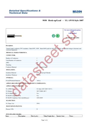 9930 0011000 datasheet  